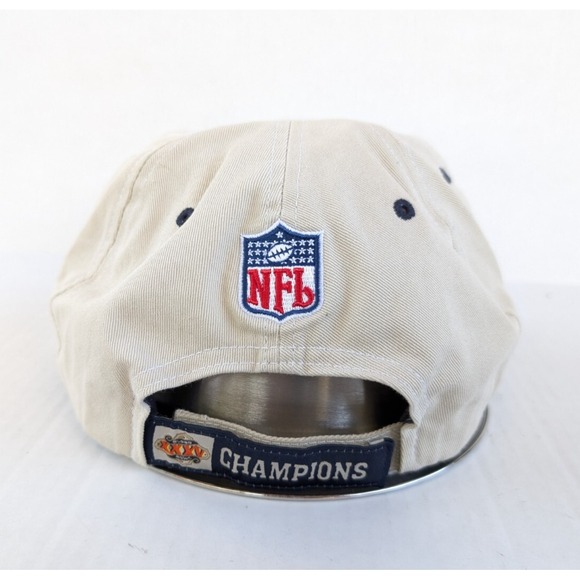 Vintage Baltimore Ravens Super Bowl Hat Strapback NFL Beige XXXV - Picture 4 of 9